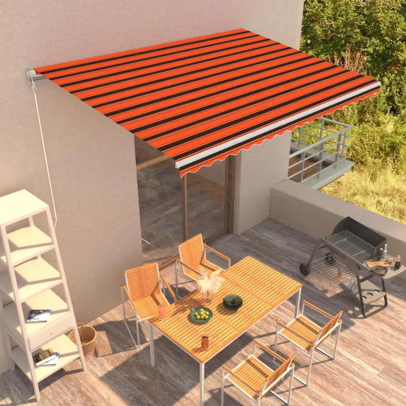 Uitschuifbare luifel met gepoedercoat aluminium voor koelte in je tuin - Multikleur / 450 x 300 cm / 1 - Zonwering