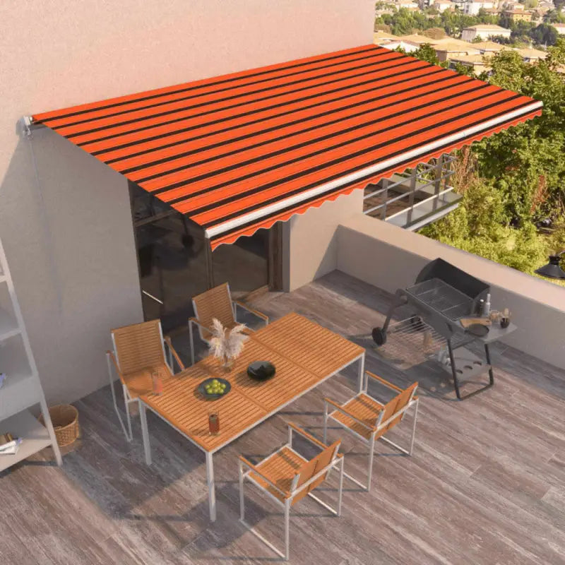 Uitschuifbare luifel met gepoedercoat aluminium voor koelte in je tuin - Multikleur / 600 x 350 cm / 1 - Zonwering