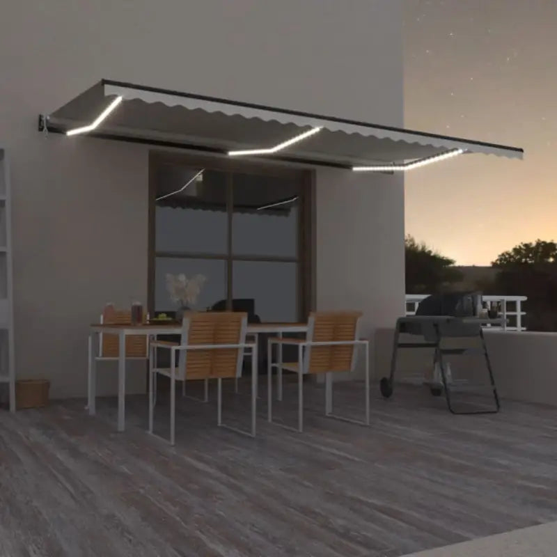Uitschuifbare luifel met gepoedercoat aluminium voor schaduw en comfort - Crème / 600 x 350 cm / 1 - Zonwering