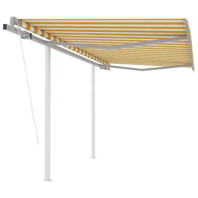 Uitschuifbare luifel met gepoedercoat aluminium voor schaduw en koelheid - Geel en wit / 3.5 x 2.5 m / 1 - Zonwering