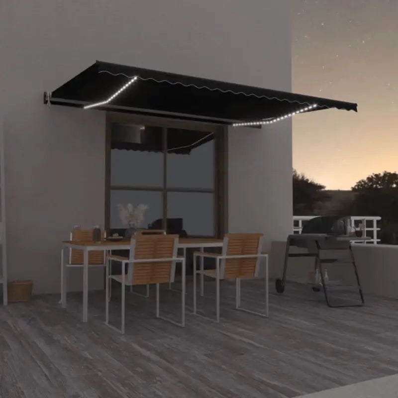 Uitschuifbare luifel met gepoedercoat aluminium voor schaduw en comfort - Antraciet / 500 x 350 cm / 1 - Zonwering