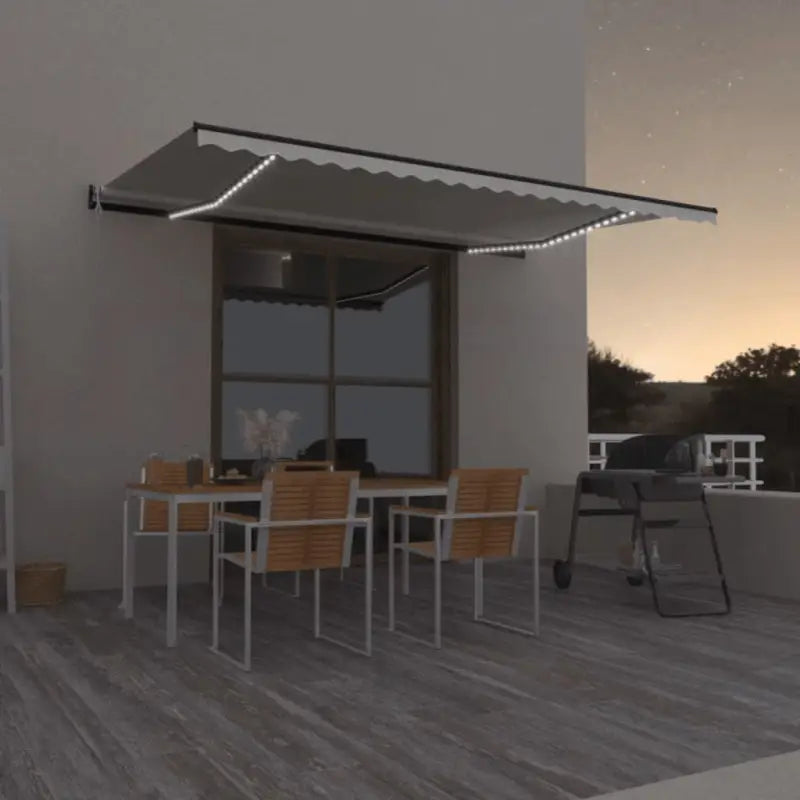 Uitschuifbare luifel met gepoedercoat aluminium voor schaduw en comfort - Crème / 500 x 300 cm / 1 - Zonwering