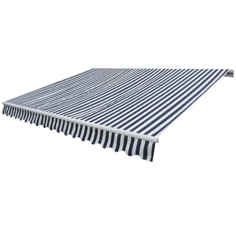 Uitschuifbare luifel met stevig aluminium frame voor schaduw en comfort - Blauw en wit / 1 - Zonwering