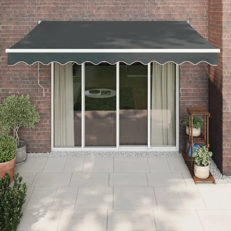 Uitschuifbare luifel van gepoedercoat aluminium voor terras en tuin - Antraciet / 3 x 2.5 m / 1 - Zonwering