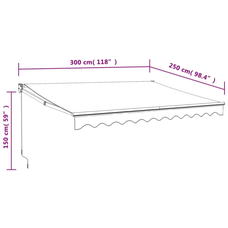 Uitschuifbare luifel van gepoedercoat aluminium voor terras en tuin - Zonwering