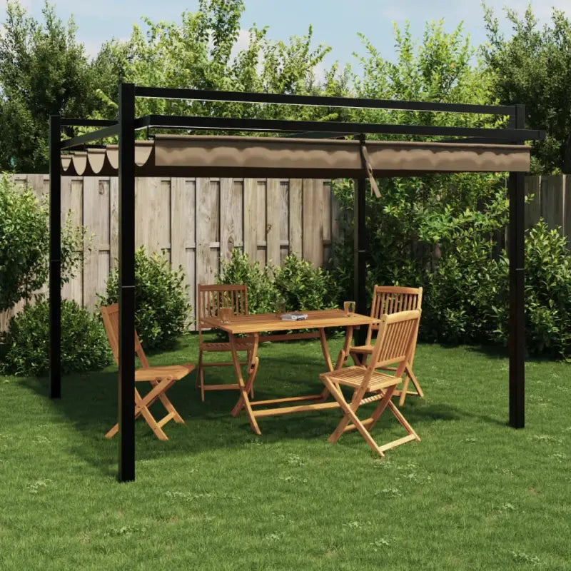 Uittrekbaar dak partytent voor buiten en tuin paviljoen - Taupe / 1 - Partytenten & prieëlen
