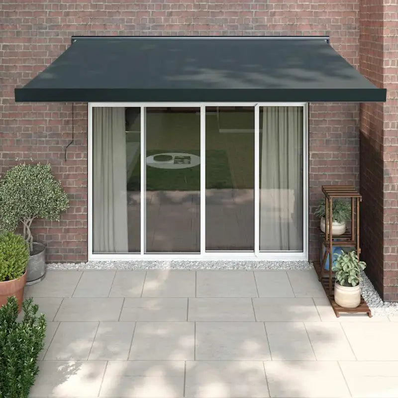 Uittrekbare luifel in gepoedercoat aluminium voor je terras - Antracietkleurig (zwart frame) / 3 x 2.5 m / 1 - Zonwering