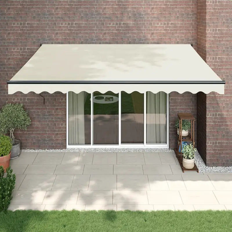 Uittrekbare luifel in gepoedercoat aluminium voor je terras - Crème / 4 x 3 m / 1 - Zonwering