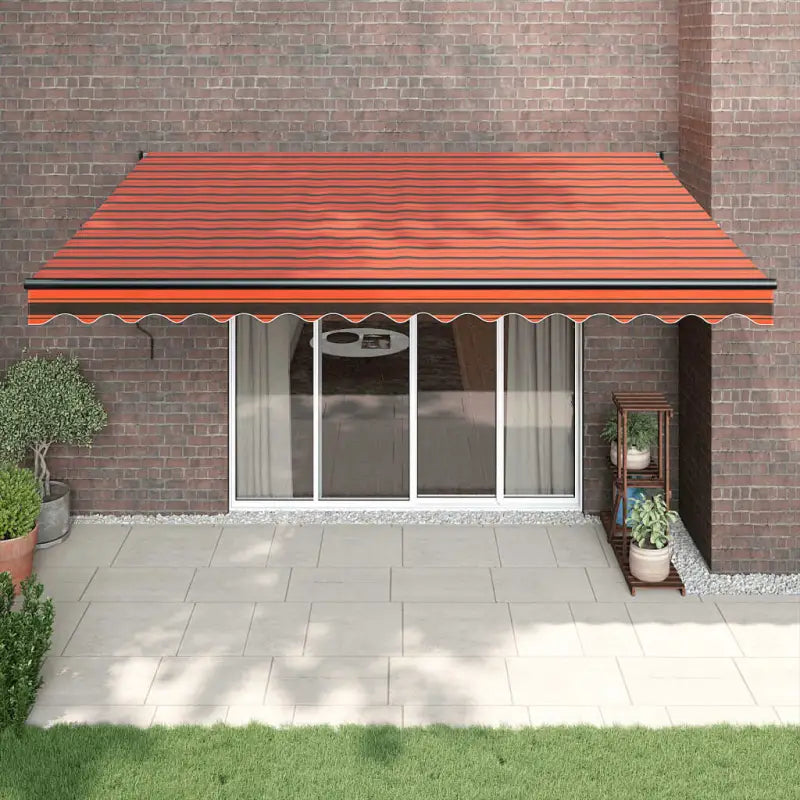 Uittrekbare luifel in gepoedercoat aluminium voor je terras - Oranje / 4 x 3 m / 1 - Zonwering