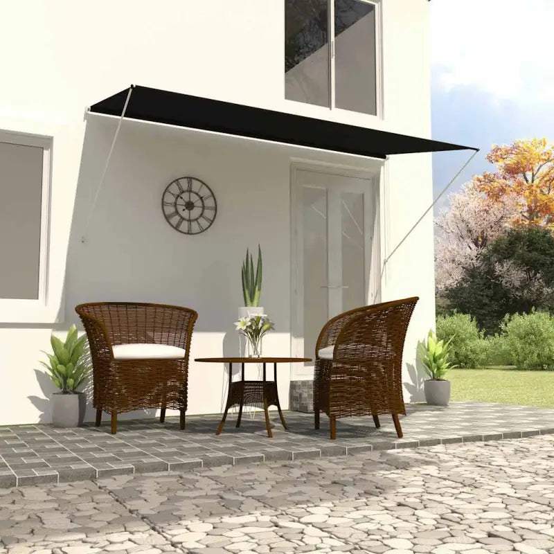 Uittrekbare zonwering met stalen frame voor terras en raam - Antraciet / 250 x 150 cm / 1 - Zonwering