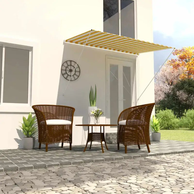 Uittrekbare zonwering met stalen frame voor terras en raam - Geel / 200 x 150 cm / 1 - Zonwering