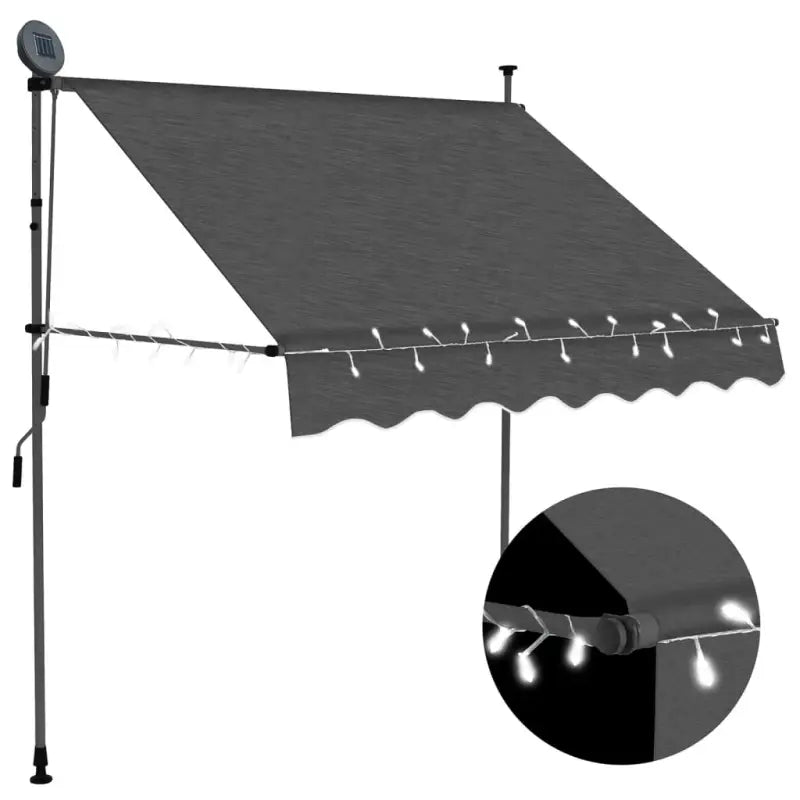 Uittrekbare zonwering voor raam terras en tuin - Antraciet / 1 / 100 cm - Zonwering