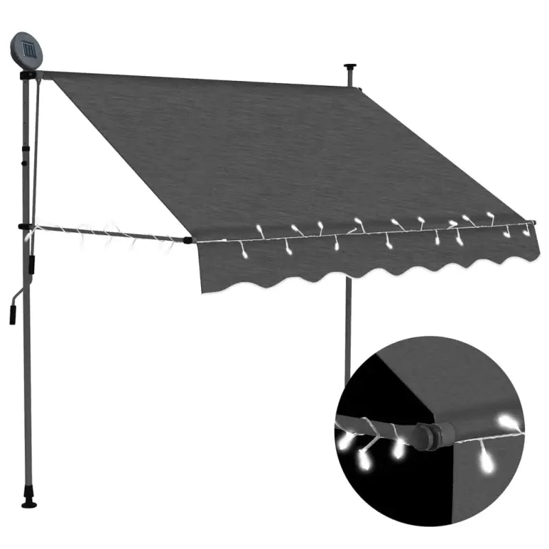 Uittrekbare zonwering voor raam terras en tuin - Antraciet / 1 / 150 cm - Zonwering