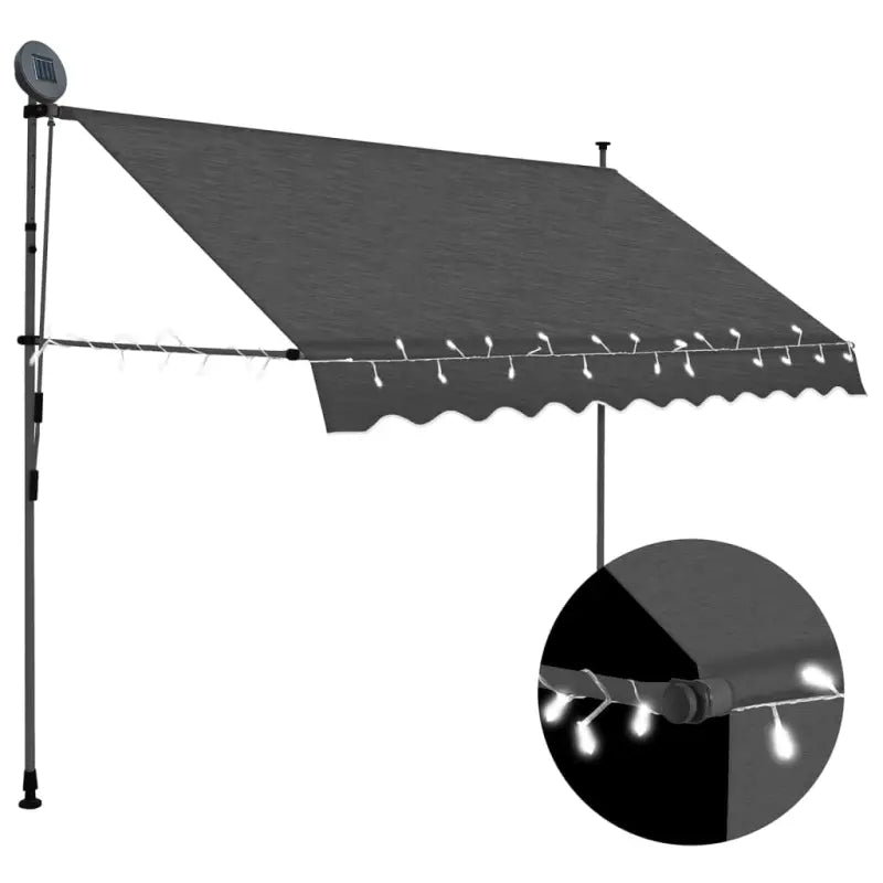 Uittrekbare zonwering voor raam terras en tuin - Antraciet / 1 / 250 cm - Zonwering