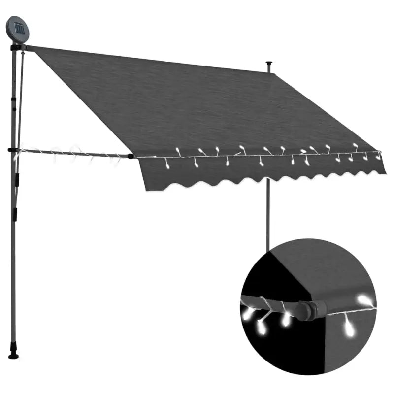 Uittrekbare zonwering voor raam terras en tuin - Antraciet / 1 / 300 cm - Zonwering