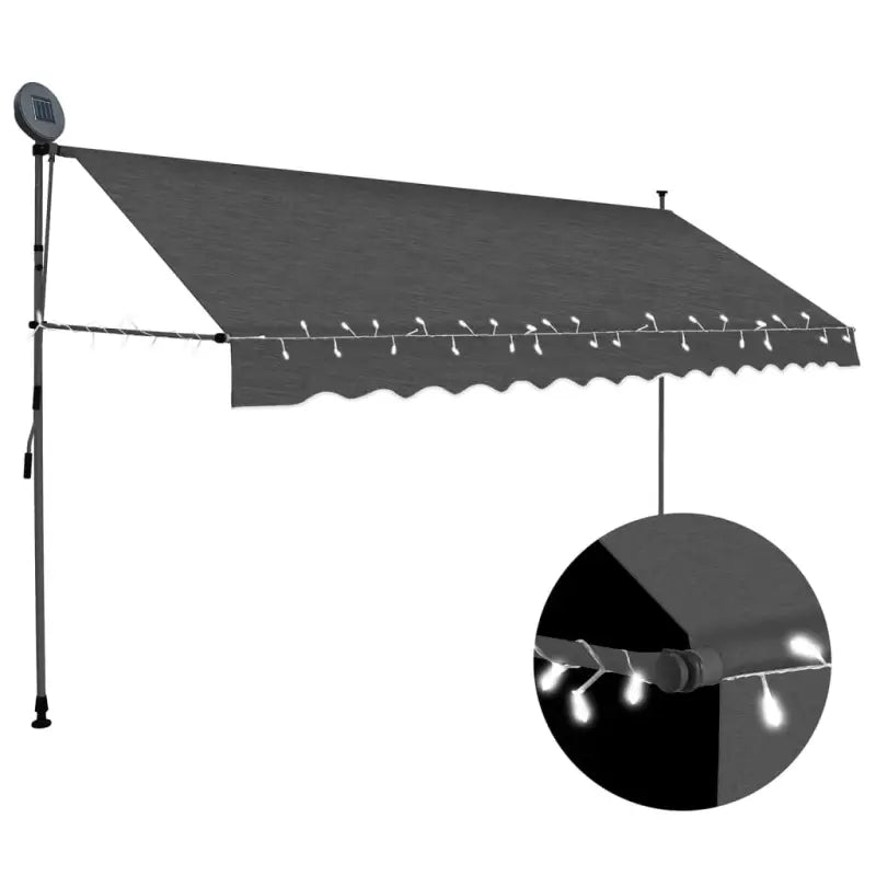 Uittrekbare zonwering voor raam terras en tuin - Antraciet / 1 / 350 cm - Zonwering