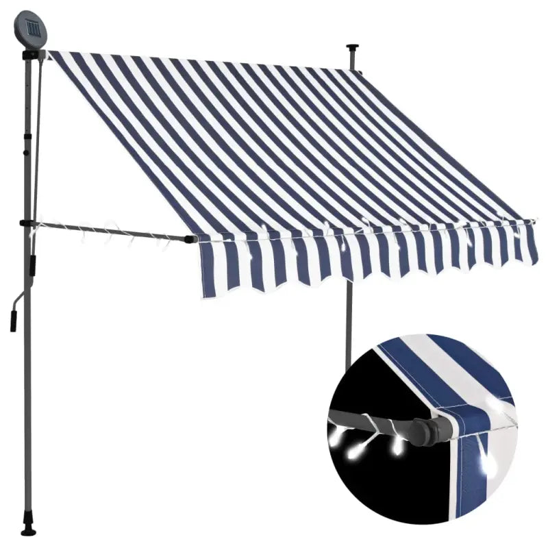Uittrekbare zonwering voor raam terras en tuin - Blauw / 1 / 200 cm - Zonwering