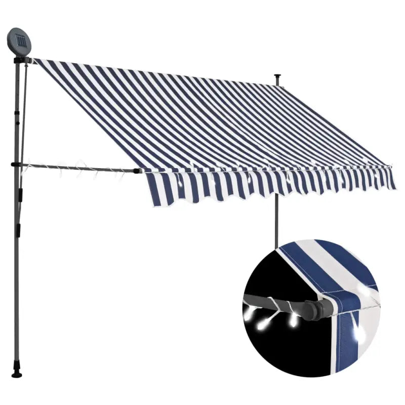 Uittrekbare zonwering voor raam terras en tuin - Blauw / 1 / 250 cm - Zonwering