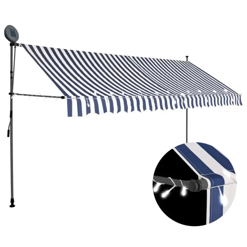 Uittrekbare zonwering voor raam terras en tuin - Blauw / 1 / 350 cm - Zonwering