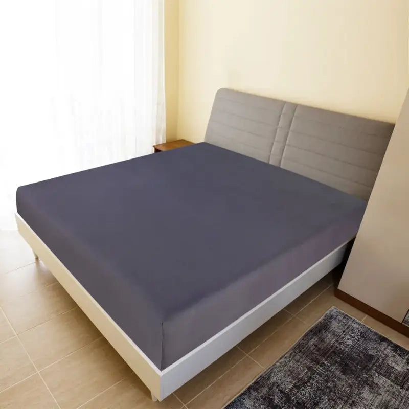 Ultrazacht katoenen hoeslaken voor comfortabel slapen - Antraciet / 180 x 200 cm / 1 - Hoeslakens