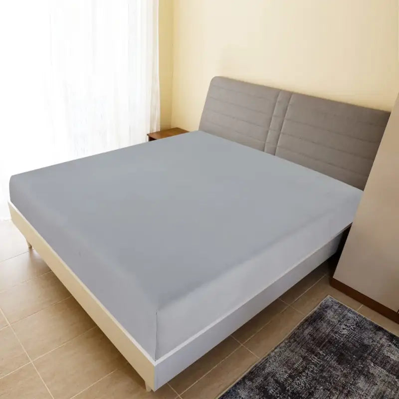 Ultrazacht katoenen hoeslaken voor comfortabel slapen - Grijs / 160 x 200 cm / 2 - Hoeslakens
