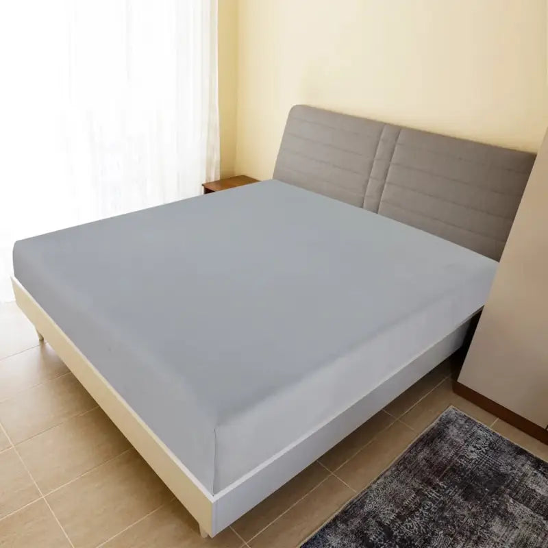 Ultrazacht katoenen hoeslaken voor comfortabel slapen - Grijs / 90 x 200 cm / 1 - Hoeslakens