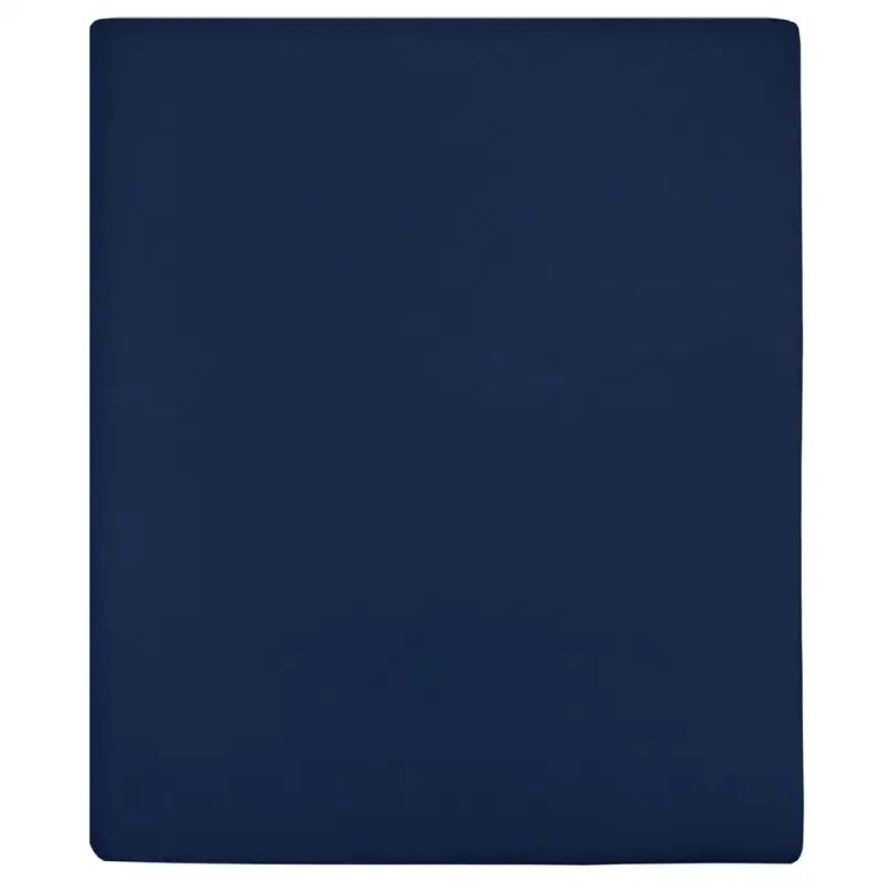 Ultrazacht katoenen hoeslaken voor comfortabel slapen - Marineblauw / 160 x 200 cm / 2 - Hoeslakens