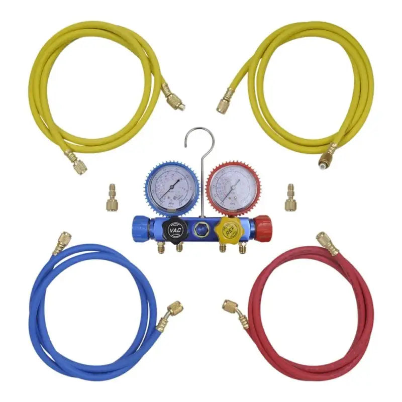 Vacuümpomp voor airconditioning met 4-voudige manometerset en aluminium behuizing - Accessoires voor airconditioning