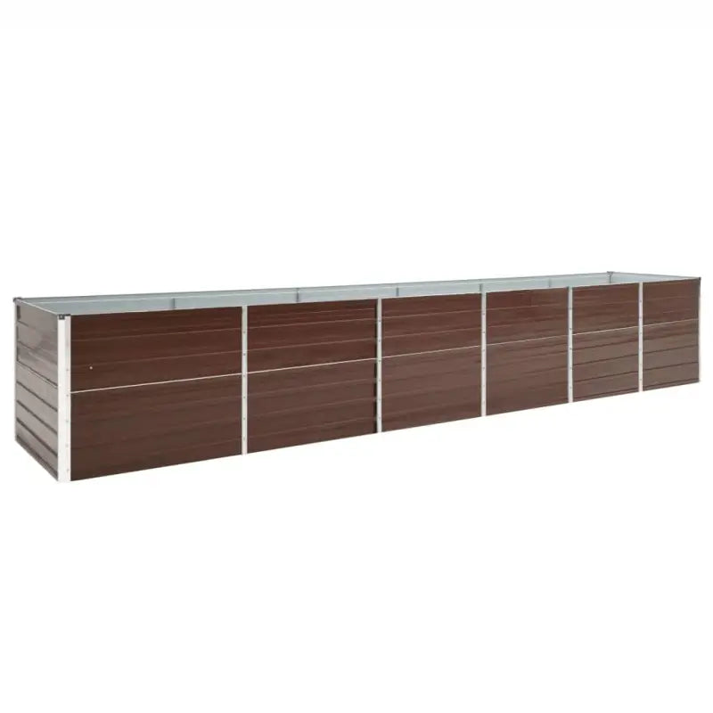 Verhoogde gegalvaniseerd staal plantenbak voor tuin en balkon decoratie - Bruin / 480 x 80 x 77 cm / 1 - Bloempotten &