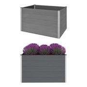 Verhoogde Houten Kunststof Compost plantenbak voor Buiten Tuin - Bloempotten & plantenbakken