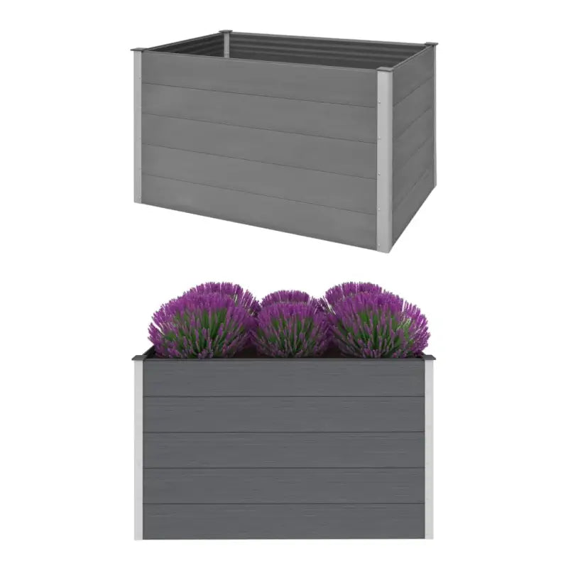 Verhoogde Houten Kunststof Compost plantenbak voor Buiten Tuin - Bloempotten & plantenbakken
