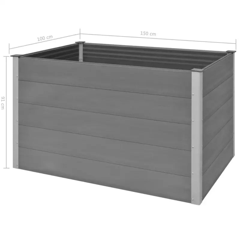 Verhoogde Houten Kunststof Compost plantenbak voor Buiten Tuin - Bloempotten & plantenbakken