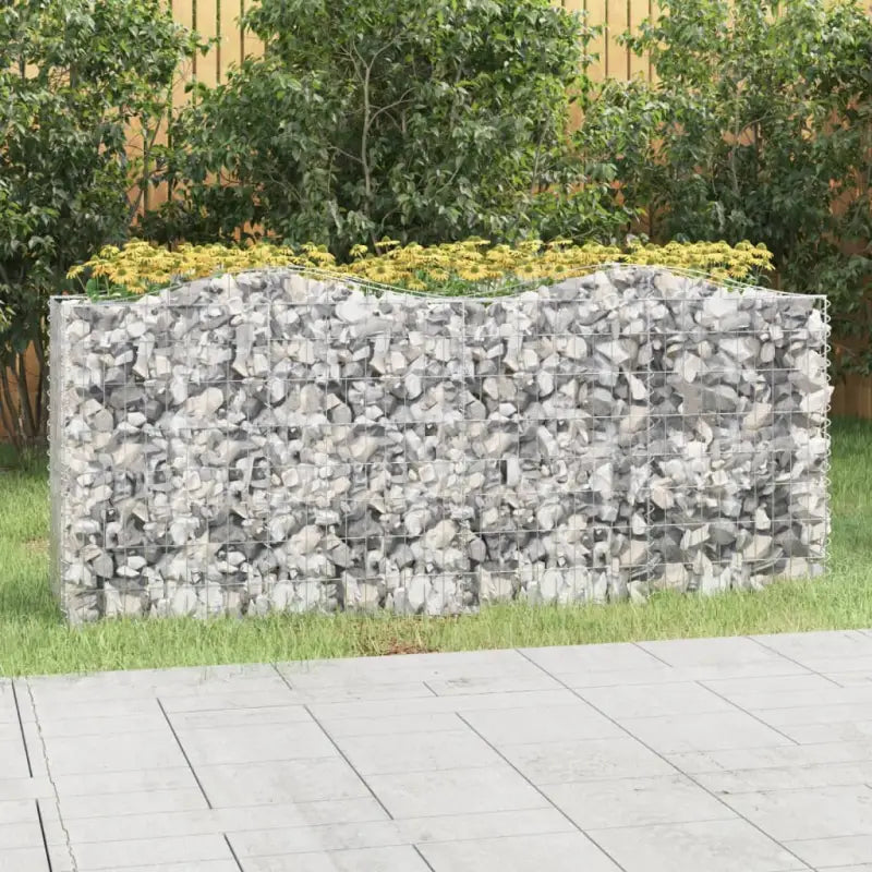 Verhoogde schanskorf van gegalvaniseerd ijzer voor een stabiele border - 200 x 50 x 100 cm / 1 - Bloempotten &