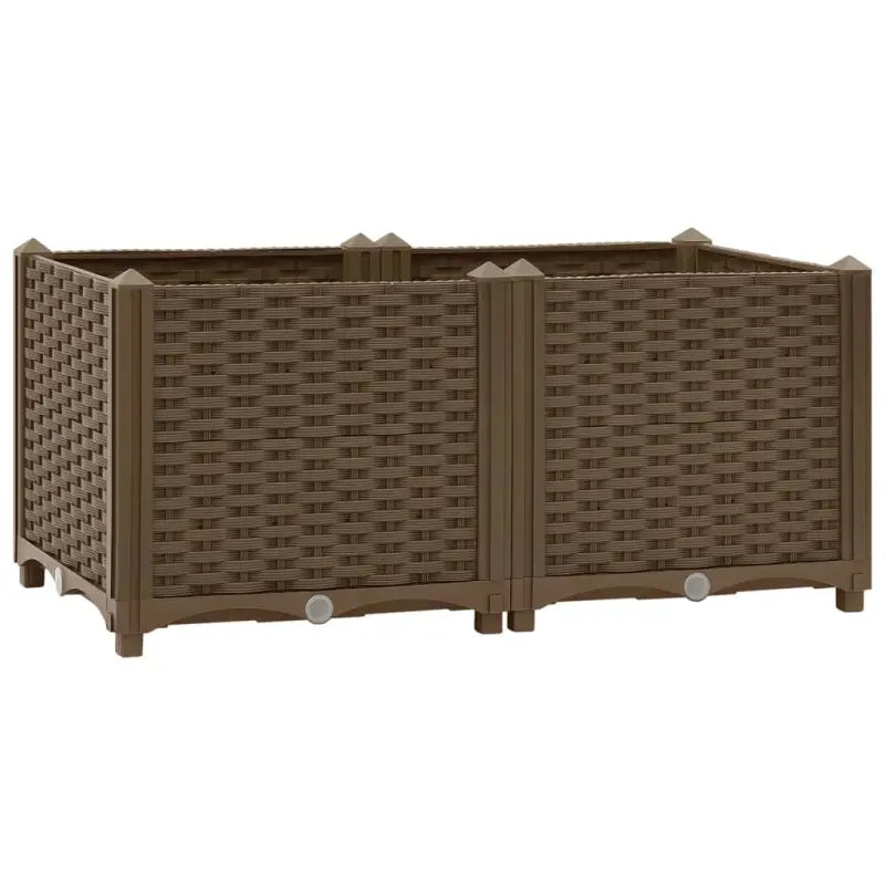 Verhoogde tuinbak voor bloemen en planten - Bruin / 80 x 40 x 38 cm / 1 - Bloempotten & plantenbakken