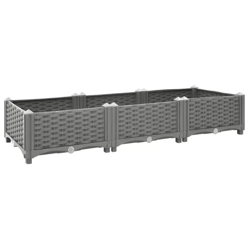 Verhoogde tuinbak voor bloemen en planten - Lichtgrijs / 120 x 40 x 23 cm / 1 - Bloempotten & plantenbakken