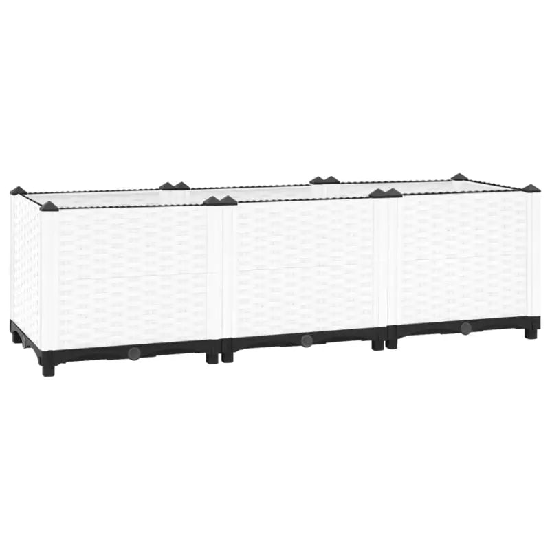 Verhoogde tuinbak voor bloemen en planten - Wit / 120 x 40 x 38 cm / 1 - Bloempotten & plantenbakken