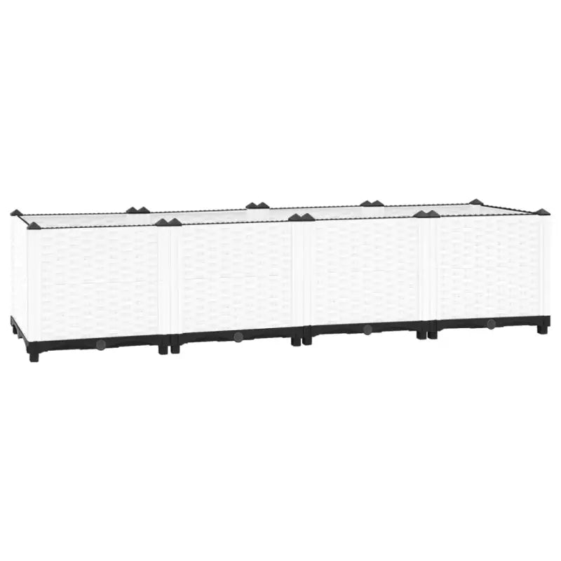 Verhoogde tuinbak voor bloemen en planten - Wit / 160 x 40 x 38 cm / 1 - Bloempotten & plantenbakken