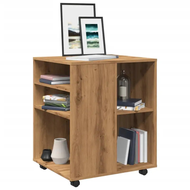 Verplaatsbare opbergkast van bewerkt hout met moderne uitstraling - artisanaal eikenkleurig / 1 - Opbergkasten &