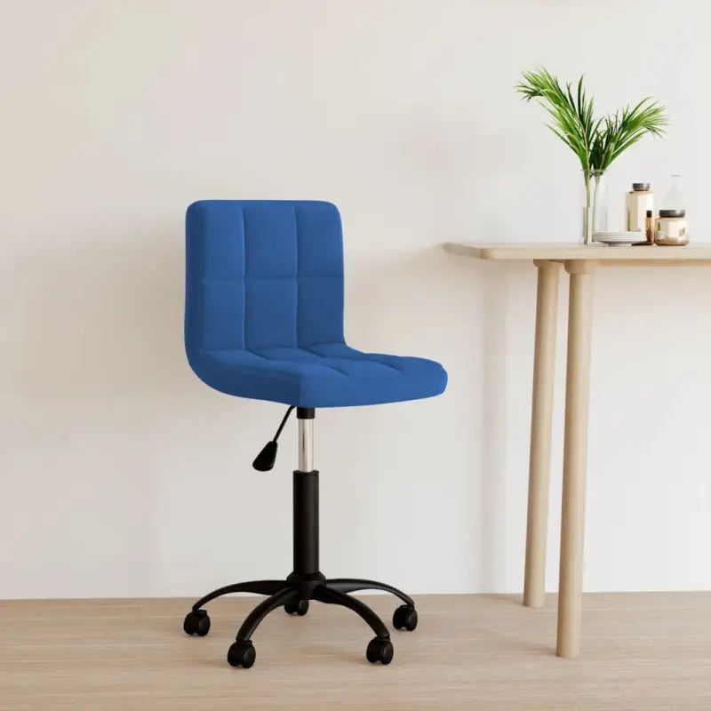 Verstelbare draaibare bureaustoel met fluweel bekleding - Blauw / 1 - Bureaustoelen