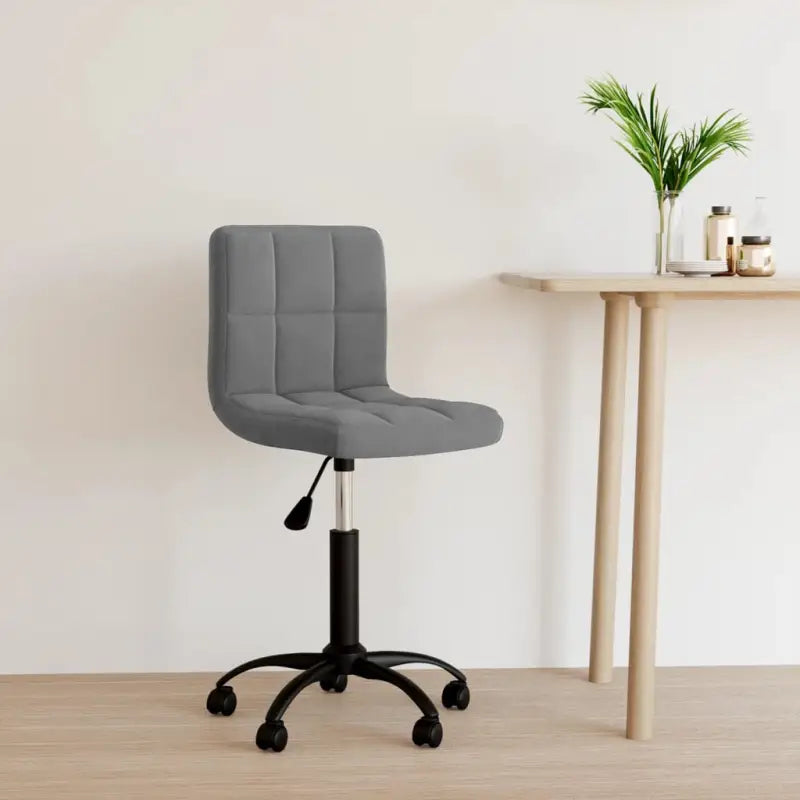 Verstelbare draaibare bureaustoel met fluweel bekleding - Donkergrijs / 1 - Bureaustoelen