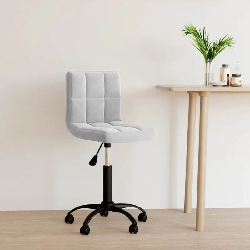 Verstelbare draaibare bureaustoel met fluweel bekleding - Lichtgrijs / 1 - Bureaustoelen