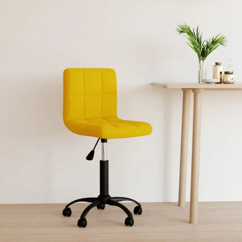 Verstelbare draaibare bureaustoel met fluweel bekleding - Mosterdgeel / 1 - Bureaustoelen