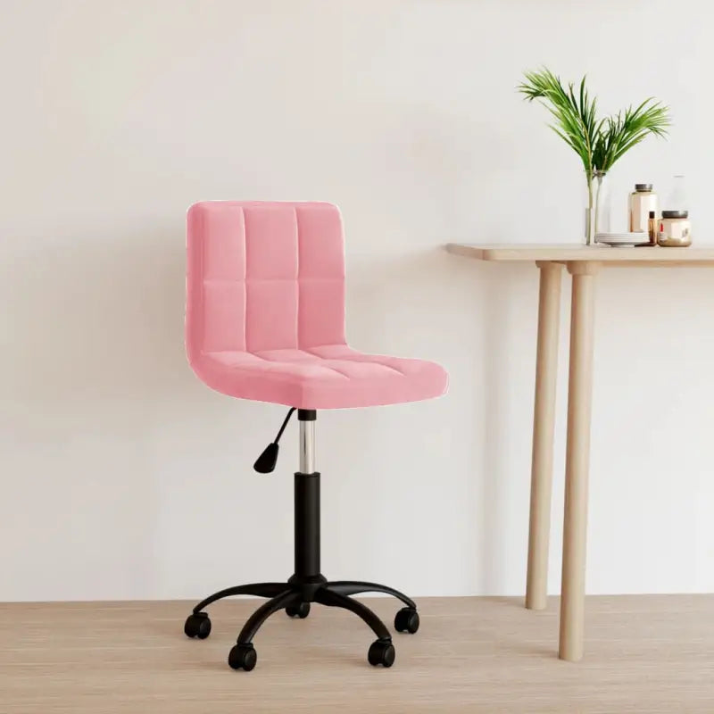 Verstelbare draaibare bureaustoel met fluweel bekleding - Roze / 1 - Bureaustoelen