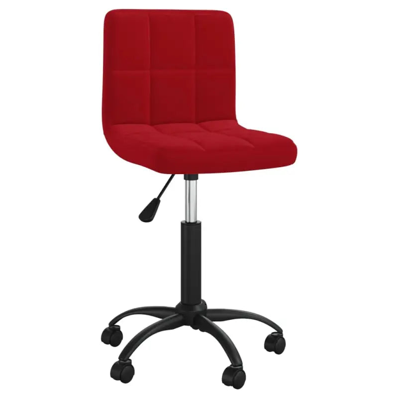 Verstelbare draaibare eetkamerstoel van zacht fluweel - Wijnrood / 1 - Eetkamerstoelen
