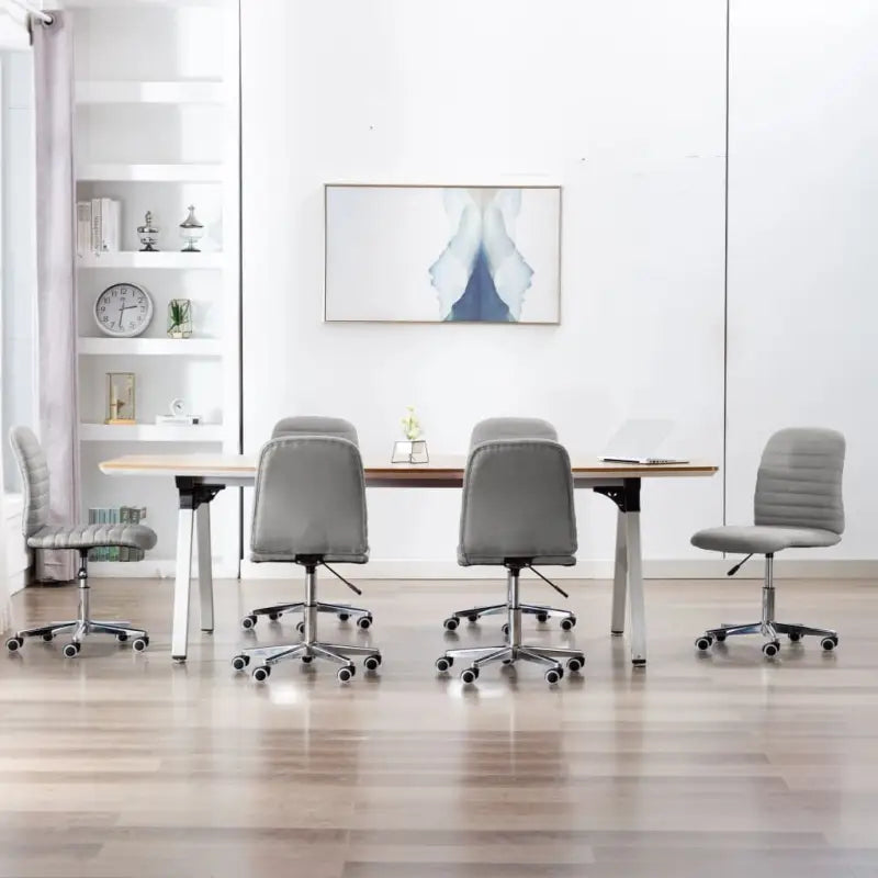 Verstelbare eetkamerstoelen met levering bevat en moderne uitstraling - Lichtgrijs / 6 - Eetkamerstoelen