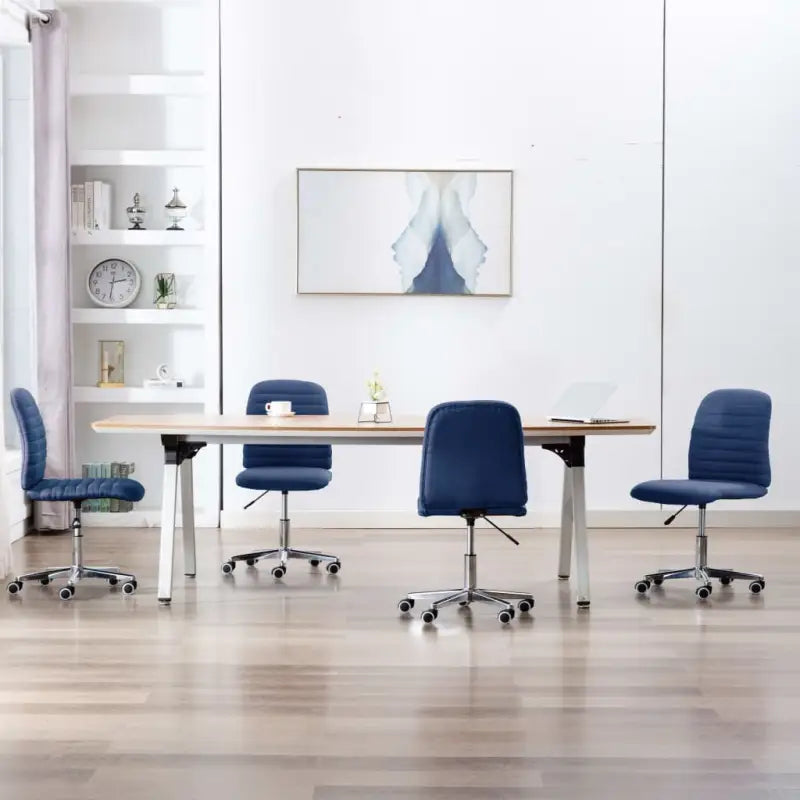 Verstelbare eetkamerstoelen met levering bevat en moderne uitstraling - Blauw / 4 - Eetkamerstoelen