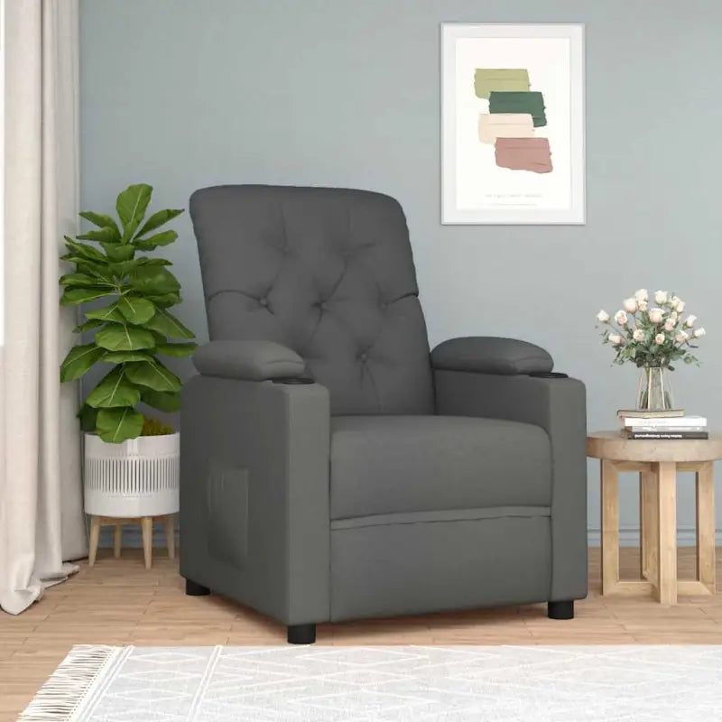Verstelbare fauteuil for ultiem ontspanning en comfort - Donkergrijs / 1 - Fauteuils & Relaxfauteuils
