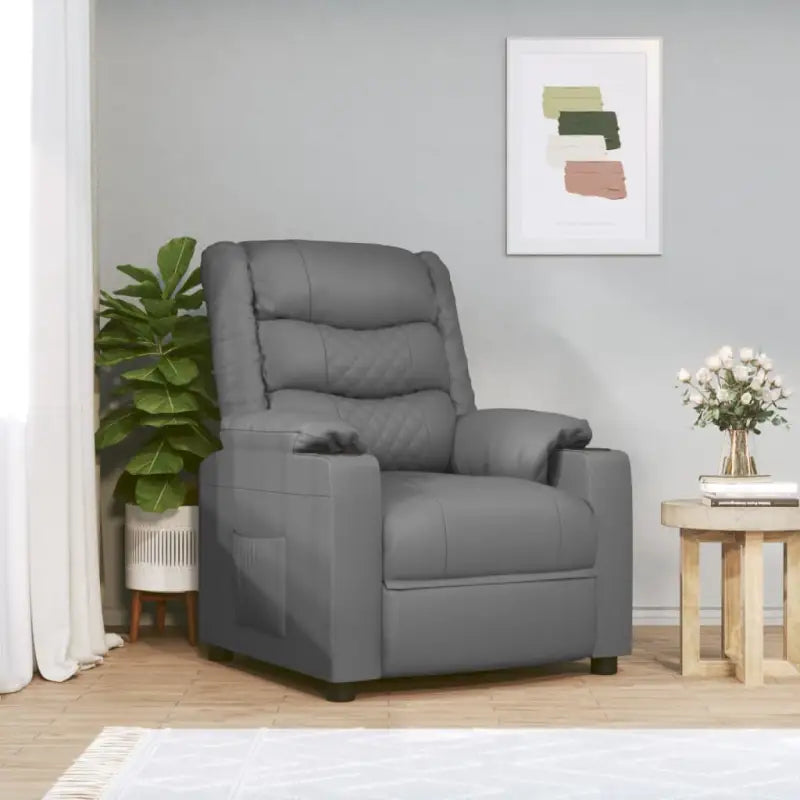 Verstelbare fauteuil voor ultiem comfort en ontspanning - Grijs / 1 - Fauteuils & Relaxfauteuils