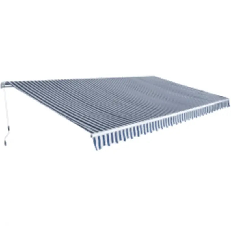Verstelbare luifel met stevig aluminium frame voor tuin en terras - Zwart en wit / 1 - Zonwering