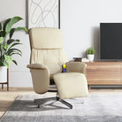 Verstelbare massagestoel voor ultiem comfort en ontspanning - Crème / 1 - Fauteuils & Relaxfauteuils